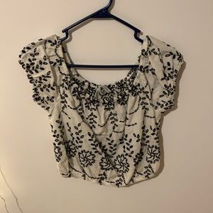 over the shoulder crop top